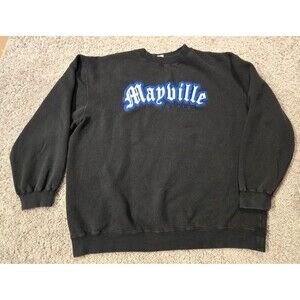 CI sports Mayville State Comets Crewneck Sweatshirt sewn logo black Blue